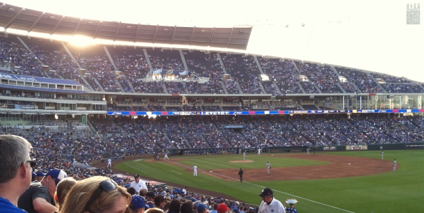 Royals game at Kauffman Stadium, Kansas City, Missouri
