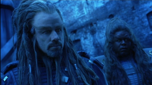 John Travolta and Forest Whitaker in Battlefield Earth